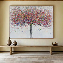 Load image into Gallery viewer, Hand - painted Colorful Drip Tree Acrylic Art for Whimsical Children’s Playrooms LargeART1727
