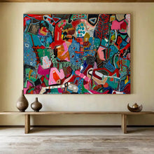 Load image into Gallery viewer, “Vibrant Color Explosion” - Bold Abstract Acrylic, Great for Creative Office and Living Room DLZ242
