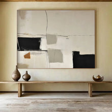 Load image into Gallery viewer, Geometric Neutral Abstract Painting for Mid - Century Home &amp; Art Gallery Corridor DKH248
