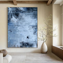 Load image into Gallery viewer, Blue and Gray Abstract Stream – Textured Acrylic Landscape DTP251
