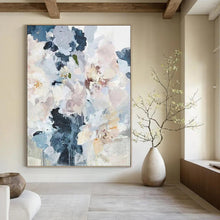 Load image into Gallery viewer, “Delicate Floral Whispers” Abstract Flower Bouquet Painting on Canvas, Soft Romantic Art DKH929
