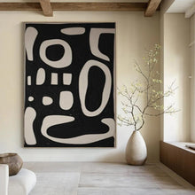 Load image into Gallery viewer, Black &amp; White Organic Shapes Acrylic Art, Perfect for Industrial - Chic Office &amp; Monochrome Bedroom LargeART1075
