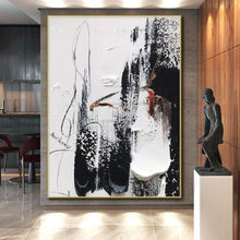 Load image into Gallery viewer, Black - Based Color - Clash Carnival Abstract Painting, Exploding Bar Atmosphere Walls &amp; Creative Studio Inspiration Walls LargeART0810
