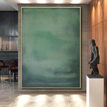 Load image into Gallery viewer, Subtle Green Gradient Acrylic Art - Ideal for Zen - inspired Bathroom &amp; Peaceful Reading Nook LargeART0572
