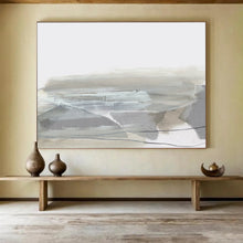 Load image into Gallery viewer, Minimalist Gray Abstract Landscape Abstract acrylic painting DLZ130
