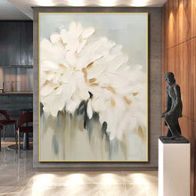Load image into Gallery viewer, White Flower Bouquet Acrylic Art - For Bedroom &amp; Feminine - Themed Room Decoration LargeART0543
