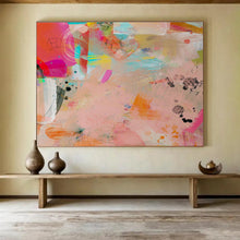 Load image into Gallery viewer, Soft Pink Mixed - Media Abstract Art for Feminine Boutique &amp; Gallery Pop - Up DKH079
