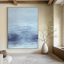 Load image into Gallery viewer, “Ink - Wash Inspired Abstraction” Abstract Black - and - Beige Painting on Canvas, Minimalist Decor DKH968
