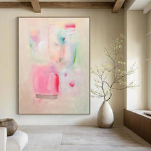 Load image into Gallery viewer, Soft Pastel Abstract Painting, Perfect for Minimalist Nursery &amp; Calming Yoga Studio LargeART1854
