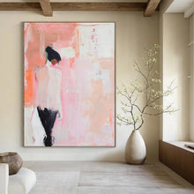 Load image into Gallery viewer, Soft Pink Abstract Figure Painting, Perfect for Feminine Boudoir &amp; Calming Yoga Studio LargeART1897
