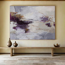 Load image into Gallery viewer, Purple Gray Gold Elegance Abstract Painting DKH516
