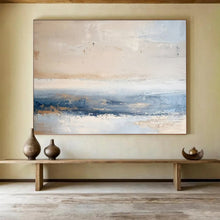 Load image into Gallery viewer, Hand - painted Neutral Tones Abstract Landscape Acrylic Art for Calming Bedroom Retreats LargeART1730
