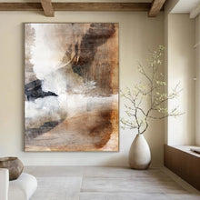 Load image into Gallery viewer, Textured Earth Tones – Brown, Gray, and White Layered Abstract DTP209
