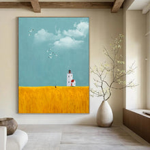 Load image into Gallery viewer, “Serene Lighthouse in Golden Field” - Calming Landscape Art on Canvas DKH1429
