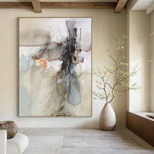 Load image into Gallery viewer, “Dynamic Threads” Abstract Mixed - Media Painting on Canvas, Expressive Art DKH950
