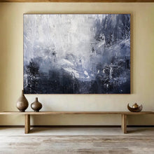 Load image into Gallery viewer, Hand - painted Gray Abstract Landscape Acrylic Art for Modern Gallery - Style Hallway Decor LargeART1671
