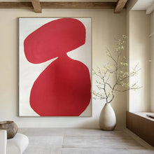 Load image into Gallery viewer, Red Curved Abstract Acrylic Art, Nice for Bold Entryway &amp; Creative Studio LargeART0997
