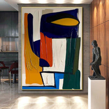 Load image into Gallery viewer, Bold Color Block Composition Acrylic Art - Great for Art Deco - inspired Entryway &amp; Modernist Café LargeART0620
