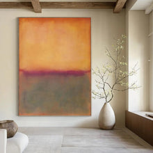 Load image into Gallery viewer, “Orange and Purple Color Blocks” - Orange, Purple, Grey Abstract Art on Canvas DKH1239
