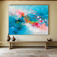 Load image into Gallery viewer, Blue - Hued Abstract Art for Modern Bedroom &amp; Relaxation Nook DKH032
