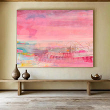 Load image into Gallery viewer, Pink - Dominant Abstract Mixed - Media Art for Feminine Boutique &amp; Gallery Pop - Up DKH035

