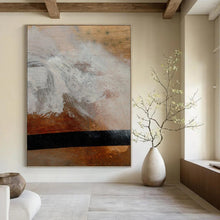 Load image into Gallery viewer, Wood - Paint Interaction – Brown, White, Black on Textured Base DTP185
