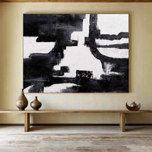 Load image into Gallery viewer, Monochrome Abstract Painting - Perfect for Industrial Loft &amp; Modern Study DKH018
