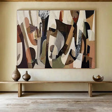 Load image into Gallery viewer, Cubist - Style Multicolor Abstract Painting on Canvas - “Fragmented Harmony” DKH621
