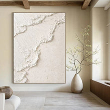 Load image into Gallery viewer, “White Textured Abstraction” - Minimalist Plaster - like Art on Canvas DKH1492
