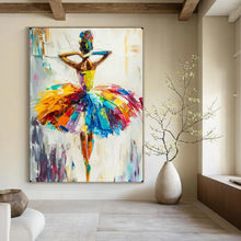 Load image into Gallery viewer, Rainbow - Colored Dancer Abstract Painting, Ideal for Girls’ Bedroom &amp; Artistic Living Room LargeART2118
