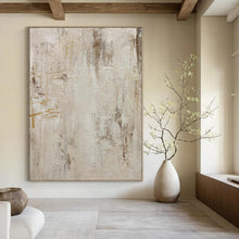 Load image into Gallery viewer, Oversized Hand - painted Neutral Tones Abstract Acrylic Art for Minimalist Hallways LargeART0135
