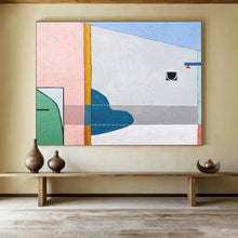Load image into Gallery viewer, Pink - Accented Geometric Abstract Painting on Canvas DKH548
