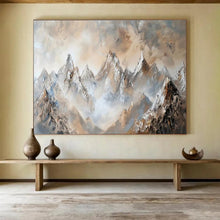 Load image into Gallery viewer, Textured Misty Mountain Abstract Painting DKH466
