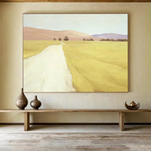 Load image into Gallery viewer, Minimalist Landscape Painting on Canvas - “Yellow Pathway” DKH742
