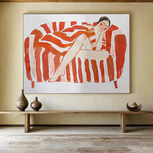 Load image into Gallery viewer, Stylish Reclining Figure Abstract Painting for Mid - Century Living Room &amp; Art Gallery Lounge DKH226
