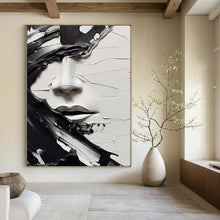 Load image into Gallery viewer, Monochrome Impasto Abstract Art, Perfect for Modern Gallery Wall &amp; Dramatic Study LargeART2134
