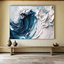 Load image into Gallery viewer, Ocean Wave “Crested Power” Painting on Canvas, Dynamic Seaside Art DKH873
