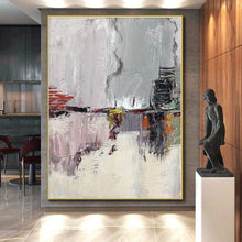 Load image into Gallery viewer, Large - Scale Gray - Colorful Abstract Landscape Art for Modern Hotel Lobby &amp; Creative Office LargeART0402
