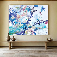 Load image into Gallery viewer, Colorful Floral Abstract Splash Acrylic painting DLZ147

