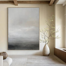 Load image into Gallery viewer, Gray Abstract Mistscape Acrylic Art, Nice for Meditation Room &amp; Guest Bedroom LargeART1013
