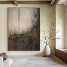 Load image into Gallery viewer, “Concrete Tales” – Textured gray, brown with cracked surfaces DTP355
