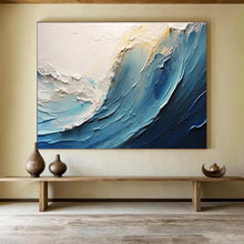 Load image into Gallery viewer, Textured Ocean Wave Abstract Painting DKH527
