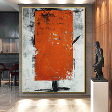 Load image into Gallery viewer, Massive Textured Orange Abstract Acrylic for Industrial - Chic Loft &amp; Bold Dining Room LargeART0316
