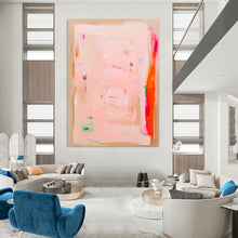 Load image into Gallery viewer, Minimalist Soft Pink Abstract, Ideal for Calming Bedroom &amp; Minimalist Office LargeART1828
