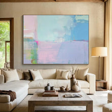 Load image into Gallery viewer, Pastel - Toned Color Block Abstract Canvas Painting DKH481
