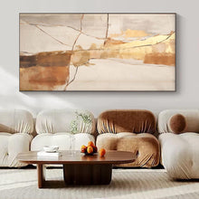Load image into Gallery viewer, Cracked Gold Abstraction Acrylic Art, Great for Industrial - Chic Home &amp; Gallery Wall LargeART1052
