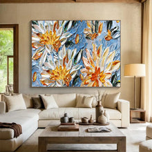 Load image into Gallery viewer, Textured Daisies “Bold Blooms” Painting on Canvas, Vivid Floral Art DKH896
