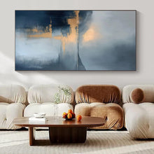 Load image into Gallery viewer, Golden Lake Abstract Art for Luxury Mountain Lodge &amp; Fine Dining Restaurant LargeART0940
