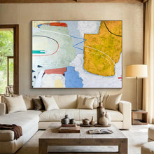 Load image into Gallery viewer, Hand - painted Extensive Soft - Hued Geometric Abstract Acrylic Art for Serene Bedrooms LargeART1809
