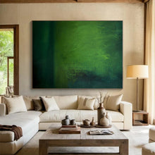 Load image into Gallery viewer, Deep Green Abstract Field Acrylic Art - Ideal for Nature - lover’s Study &amp; Eco - friendly Café LargeART0628
